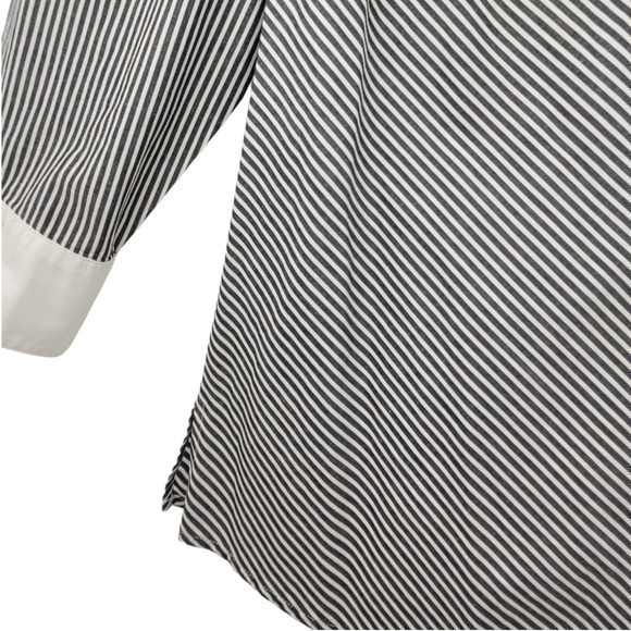 Vintage Harve Bernard by Bernard Holtzman Chevron Striped Button Up Blouse Shirt - Picture 7 of 11